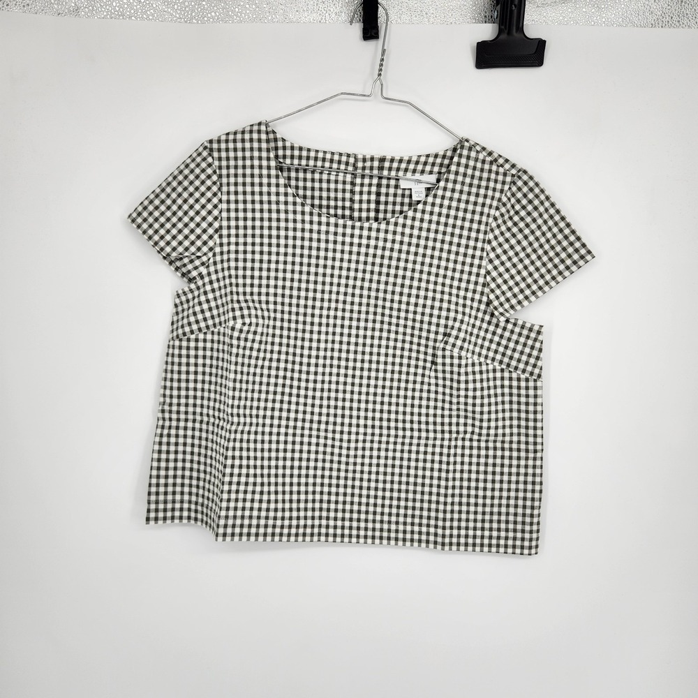 J. Jill Wearever Collection Women's Green Small Petite Button Back Top NWT